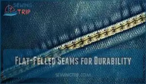 flat-felled seams for durability