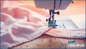 folding and sewing the fabric tube