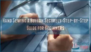 hand sewing a button securely