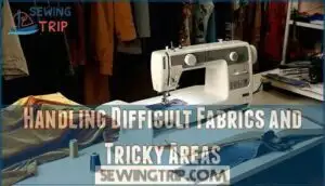 handling difficult fabrics and tricky areas