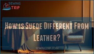 how is suede different from leather