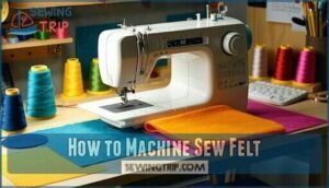 how to machine sew felt