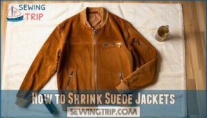 how to shrink suede jackets
