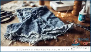 how to stop cut-off shorts from fraying