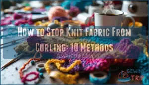 how to stop knit fabric from curling rolling