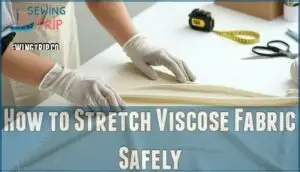 how to stretch viscose fabric safely
