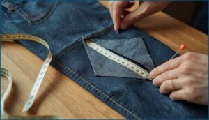 inserting calf panels or gussets