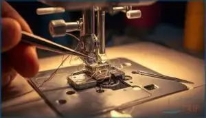 jammed machine and stitch problems (c4, c5)