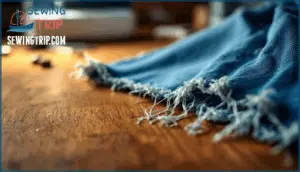 jeans frayed on the bottom