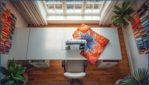 key features of large quilting tables