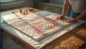 layering, basting, and quilting