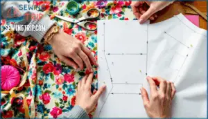 laying out and pinning pattern pieces