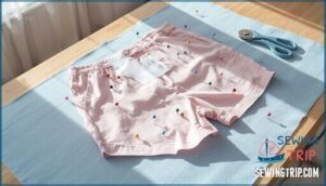 laying out and pinning the pattern