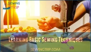 learning basic sewing techniques
