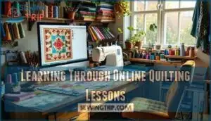 learning through online quilting lessons