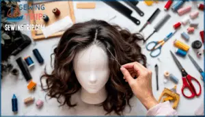 maintaining and adjusting sewn-in wig combs