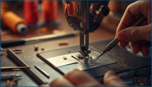 maintaining tension and feed dogs