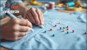 marking and pinning for seam accuracy