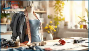 measuring bust, waist, and hips