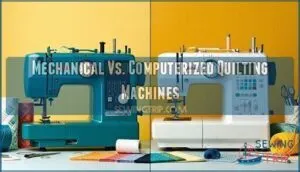mechanical vs. computerized quilting machines