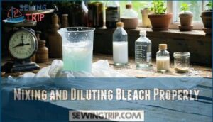 mixing and diluting bleach properly