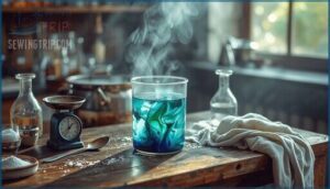 mixing the dye solution