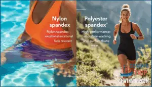 nylon spandex and polyester spandex