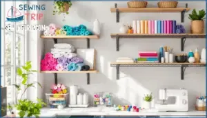 open shelving for easy access