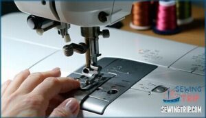 opening the bobbin cover plate