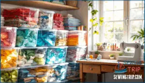 organizing and storing fabric scraps