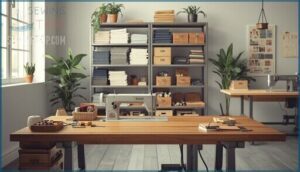 organizing tools and supplies