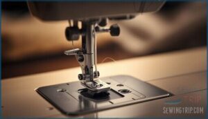 passing thread through the take-up lever