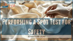performing a spot test for safety