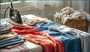 pre-washing and pressing fabric