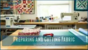 preparing and cutting fabric