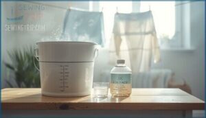 preparing the bleach solution