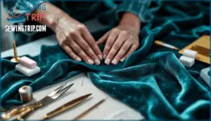 pressing, hemming, and finishing velvet