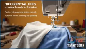 preventing fabric stretching and gathering