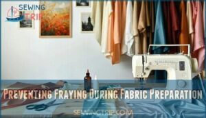 preventing fraying during fabric preparation