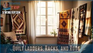 quilt ladders, racks, and rods