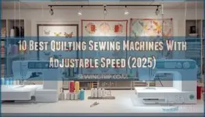 quilting sewing machine with adjustable speed