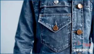 realistic elements: pockets, seams, and buttons realistic elements: pockets, seams, and buttons