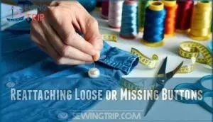 reattaching loose or missing buttons