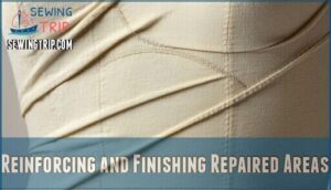 reinforcing and finishing repaired areas