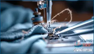 remove fabric and thread