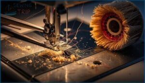 removing fabric and thread buildup