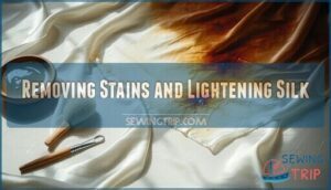 removing stains and lightening silk