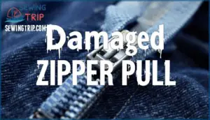 removing the damaged zipper pull