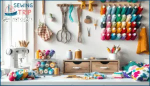 repurposing household items for thread storage