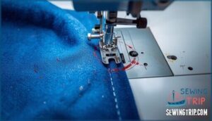 resolving fabric feeding and machine jams